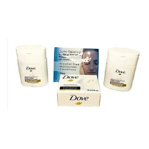 Dove Bar Soap In Travel Size With Lotion And Makeup Remover Wipe Small Size